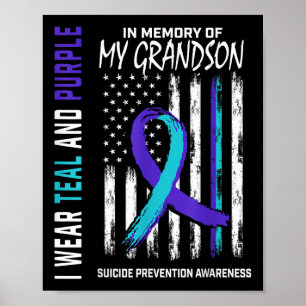 Póster En Memoria De Mi Nieto Conciencia Del Suicidio Pre