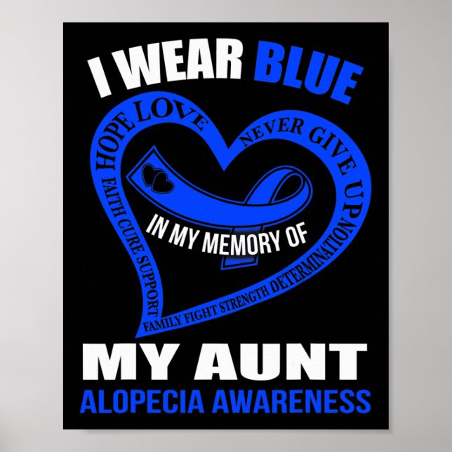Póster En memoria de mi tía ALOPECIA AWARENESS (Frente)