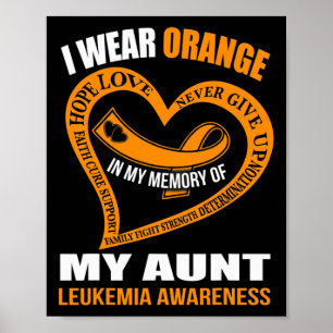Póster En memoria de mi tía LEUKEMIA CONCIENCIA