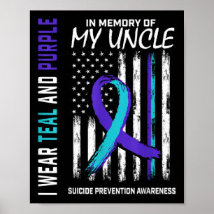 Póster En Memoria De Mi Tío La Prevención De La Concienci
