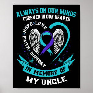 Póster En Memoria De Mi Tío La Prevención De La Concienci