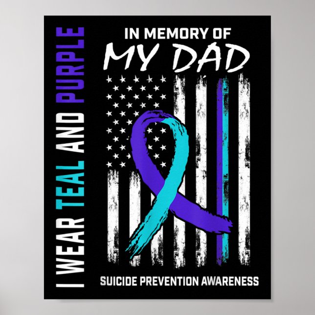Póster En Memoria De Papá La Conciencia De La Prevención  (Frente)