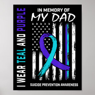 Póster En Memoria De Papá La Conciencia De La Prevención
