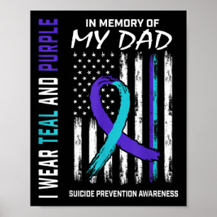 Póster En Memoria De Papá Prevención Conciencia Suicidio 