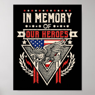 Póster En Memoria Del Regalo Del Día De La Memoria De Nue