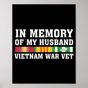 Póster En Memoria Esposo Veterano de Vietnam Familia