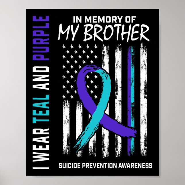 Póster En memoria Hermano Suicidio Ame Prevención de Conc (Frente)