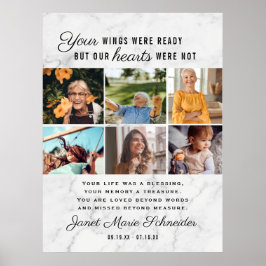 Póster En Memoria Querida | 6 Collage Funeral Fotos