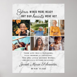 Póster En Memoria Querida | Collage Funeral 6 Fotos