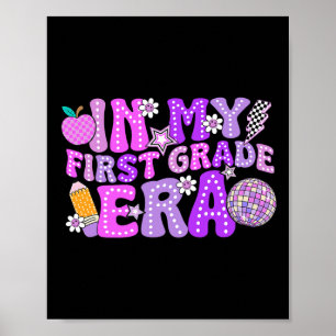 Póster En Mi 1ra Era De Primer Grado Lindo Profesor Niño 