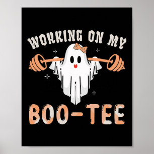Póster En mi Bootee Ghost Boo Gym Halloween divertido