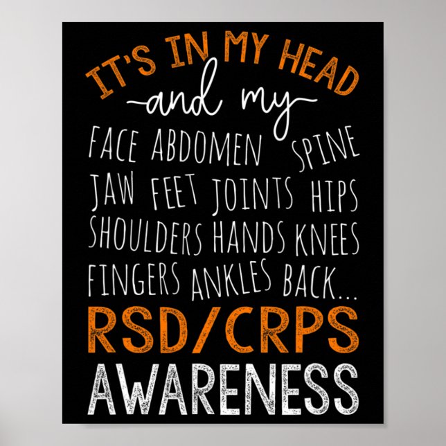 Póster En Mi Cabeza Y Mi Cuerpo Guerrero Rsd Crps Concien (Frente)