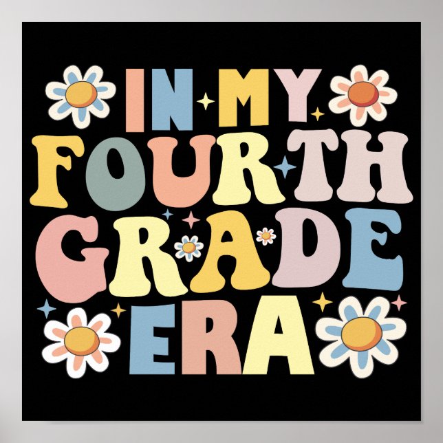 Póster En mi cuarto grado de vuelta a la escuela (Frente)