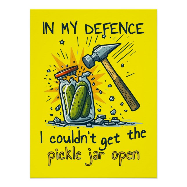 Póster En mi defensa, palabras graciosas (Anverso)