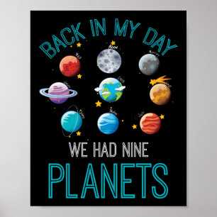 Póster En Mi Día Teníamos Nueve Planetas De Sistema Sol
