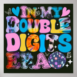 Póster En mi doble dígito era cumpleaños divertidos