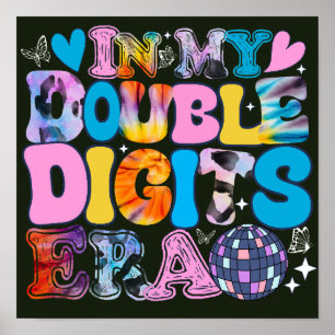 Póster En mi doble dígito era cumpleaños divertidos