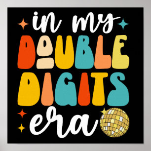 Póster En mi doble dígito era divertida 10 cumpleaños