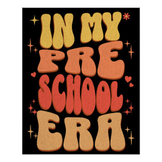 Póster En mi edad preescolar de vuelta a la escuela prees