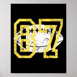 Póster En Mi Era 87 Divertido Fútbol Vintage 