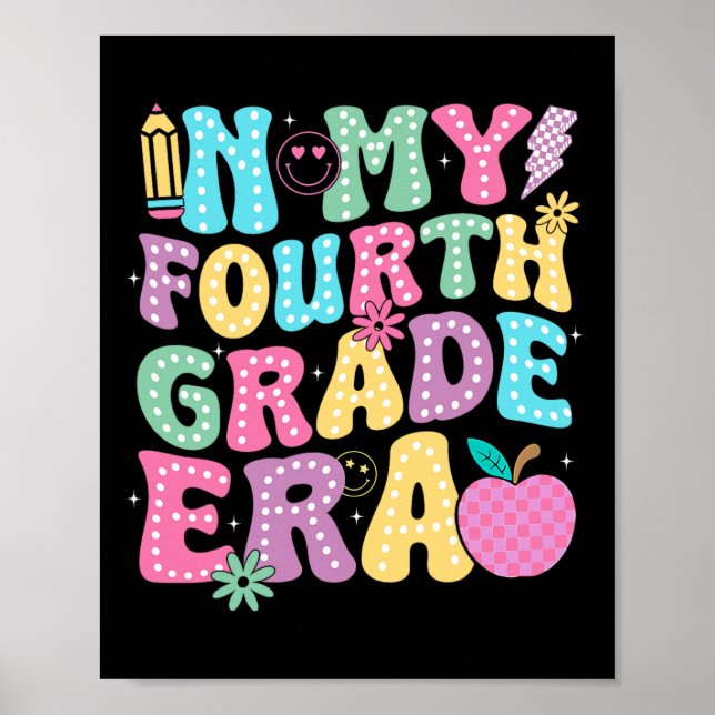 Póster En Mi Era de Cuarto Grado Profesor de Cuarto Grado (Frente)