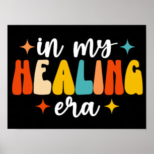 Póster En mi era de curación, conciencia de la salud ment