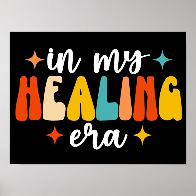 Póster En mi era de curación, conciencia de la salud ment (Frente)