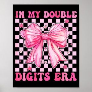 Póster En Mi Era De Doble Dígito Coquette Lazo 10 Cumplea