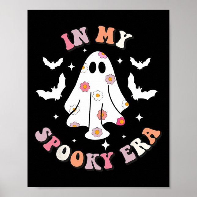 Póster En Mi Era De Fantasma Retro Groovy Cute Ghost Spoo (Frente)