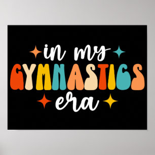 Póster En mi era de la gimnasia, retro Groovy