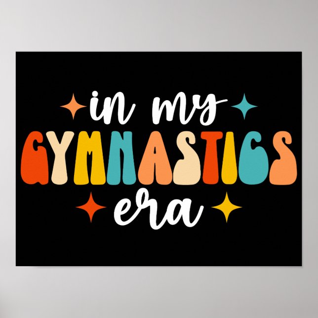 Póster En mi era de la gimnasia, retro Groovy (Frente)