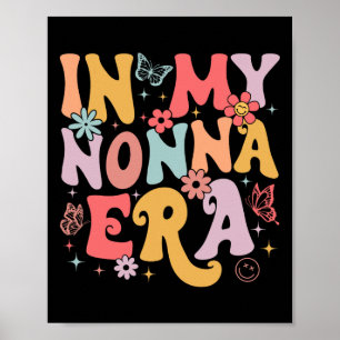 Póster En mi era de Nonna Groovy Día de la Madre retro ma