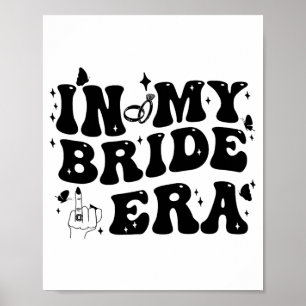 Póster En mi era de novia Groovy Bride Bachelorette Party