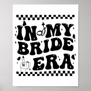 Póster En mi era de novia Groovy Bride Bachelorette Party