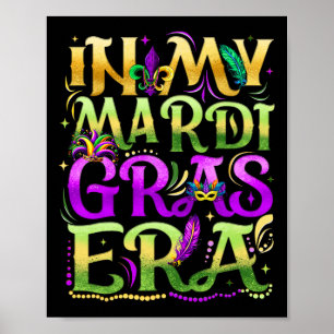 Póster En mi era del festival de carnaval de Mardi Gras v