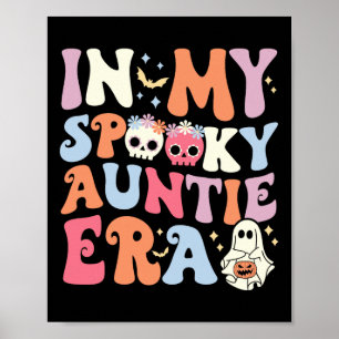 Póster En mi espeluznante época de la tía Halloween Groov