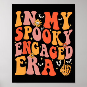 Póster En mi espeluznante y comprometida Era Groovy Boda 
