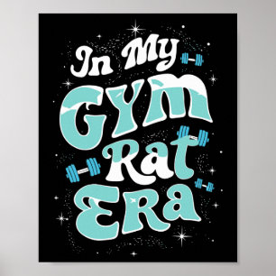 Póster En mi Gym Rat Era Groovy Fitness Bodybuilding Work