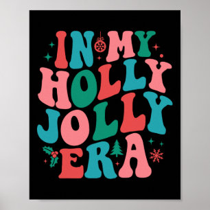 Póster En Mi Holly Xmas Jolly Para Era Retro Navidades Jo