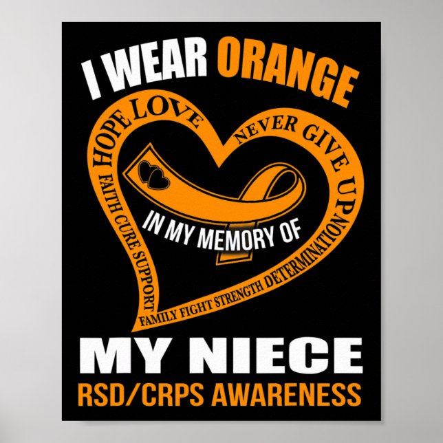 Póster En Mi Memoria De Mi Sobrina Rsdcrps Conciencia  (Frente)
