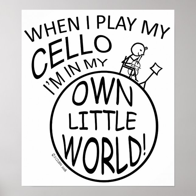Póster En mi propio pequeño mundo, Cello (Frente)