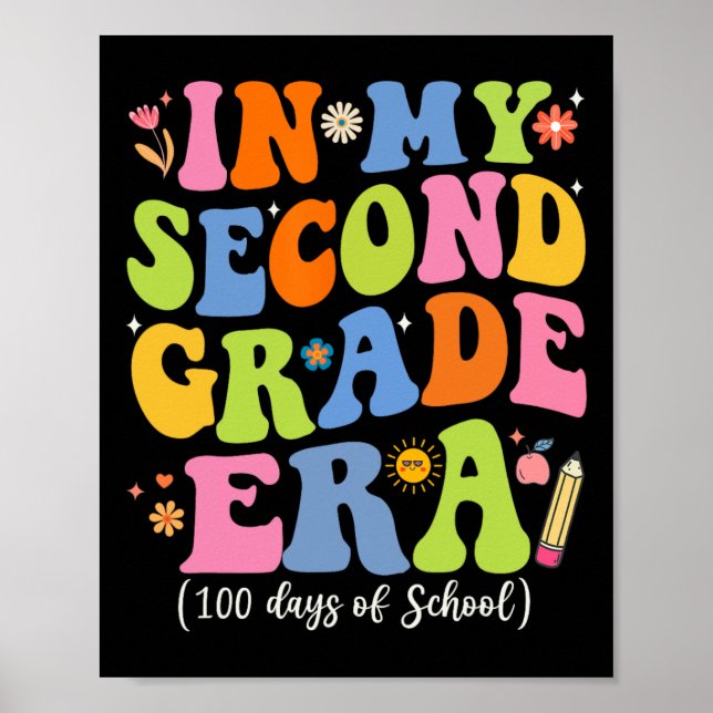 Póster En Mi Segundo Grado 100 Días De Escuela (Frente)
