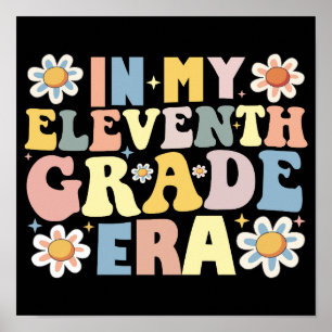 Póster En mi undécimo grado de vuelta a la escuela