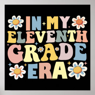 Póster En mi undécimo grado de vuelta a la escuela