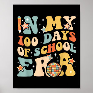 Póster En mis 100 días de colegio, los niños jóvenes 100