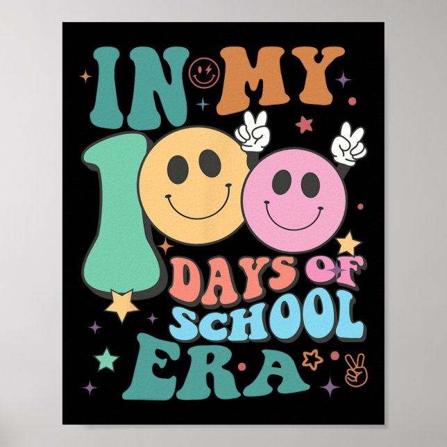 Póster En Mis 100 Días De Enseñanza 100 Días (Frente)