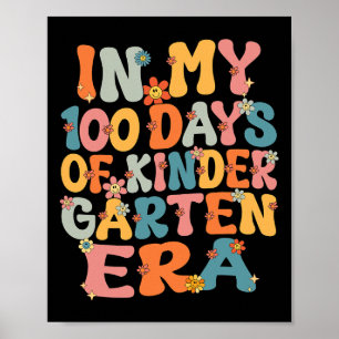 Póster En mis 100 días de la era de los jardines de infan
