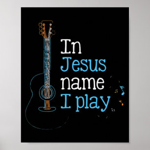 Póster En nombre de Jesús toco guitarra Guitarra Cristian
