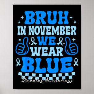 Póster En noviembre llevamos azul conciencia de la diabet