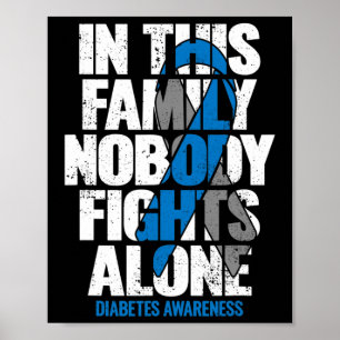 Póster En Noviembre llevamos Diabetes Diabéticos T1D T2D